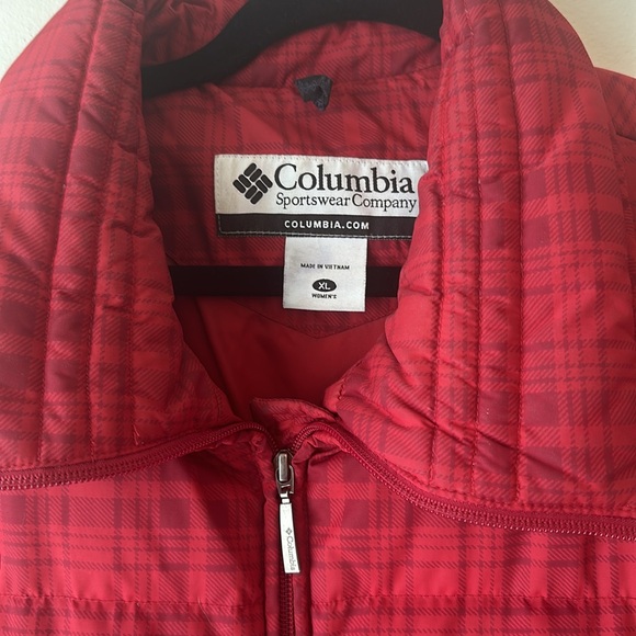 Columbia Women's Down Puffer Snow Winter Jacket (60%), Red, Full Zip, Sz XL - Picture 2 of 3